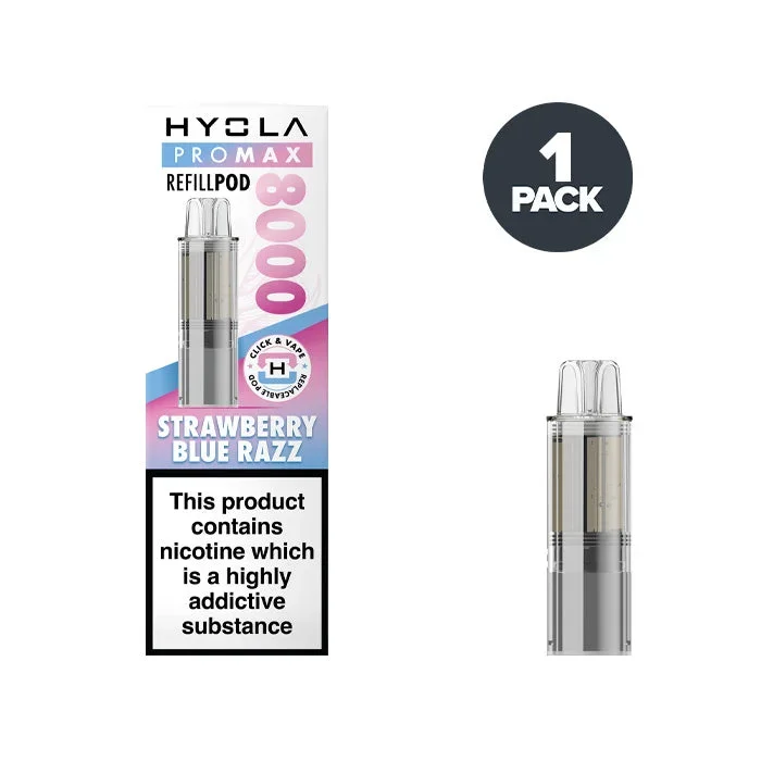 Strawberry Blue Razz Hyola Pro Max 8000 Prefilled Pods