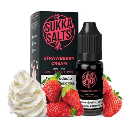 Strawberry Cream 10ml (Sales de nicotina) (Sukka Black Salts)