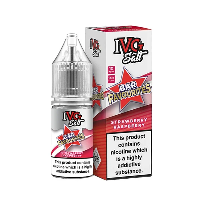 Strawberry Raspberry 10ml Nic Salt E-Liquid by IVG Bar Favourites