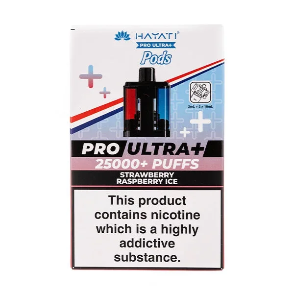 Strawberry Raspberry Ice Pro Ultra Plus 25k Prefilled Pod + Refill by Hayati