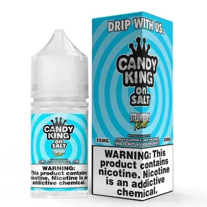 Strawberry Rolls Nicotine Salt by Candy King On Salt