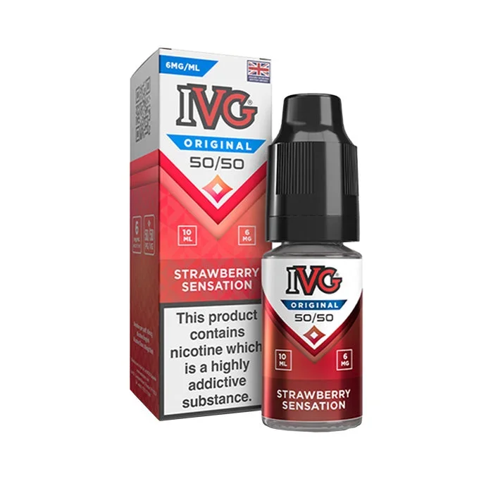 Strawberry Sensation E-Liquid by IVG Original 50/50