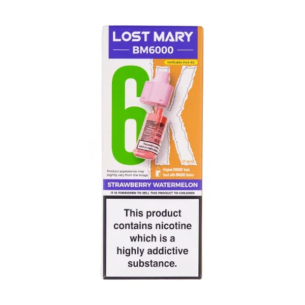 Strawberry Watermelon BM6000 Prefilled Pod + Refill by Lost Mary