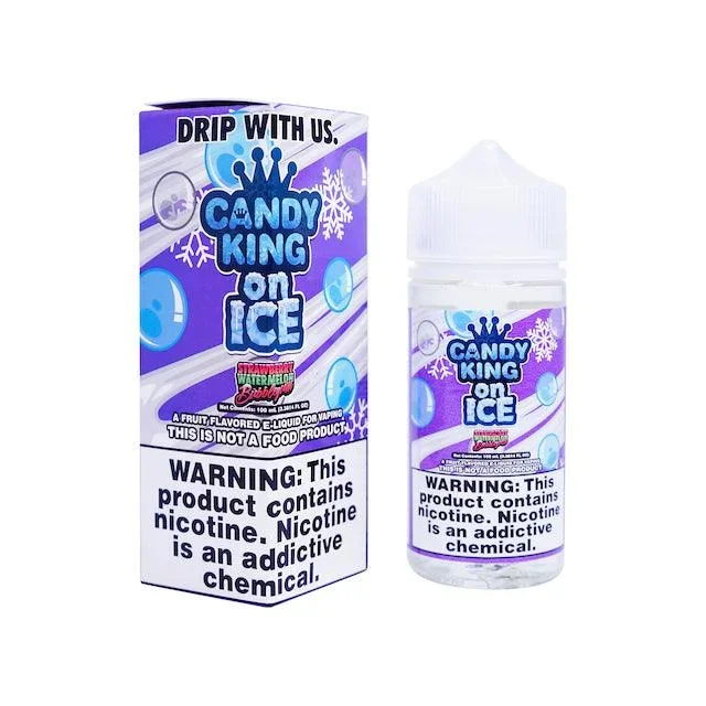 Strawberry Watermelon Bubblegum ICE by Candy King E-liquid (100ml)
