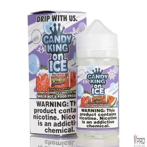 Strawberry Watermelon Bubblegum On Ice – Candy King 100mL