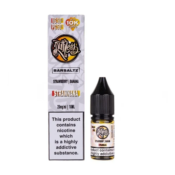 Strawnana Nic Salt E-Liquid by Ruthless Bar Saltz