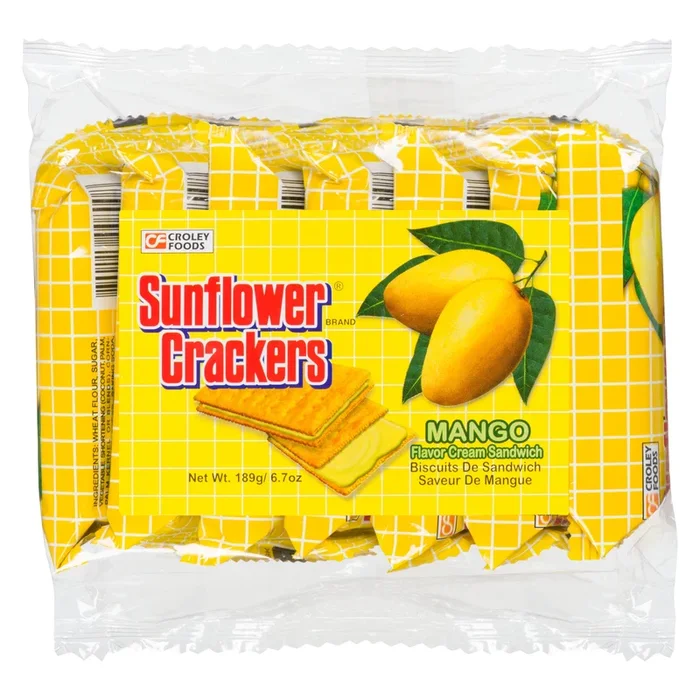 Sunflower Crackers biscuits de sandwich saveur de mangue, 189 g