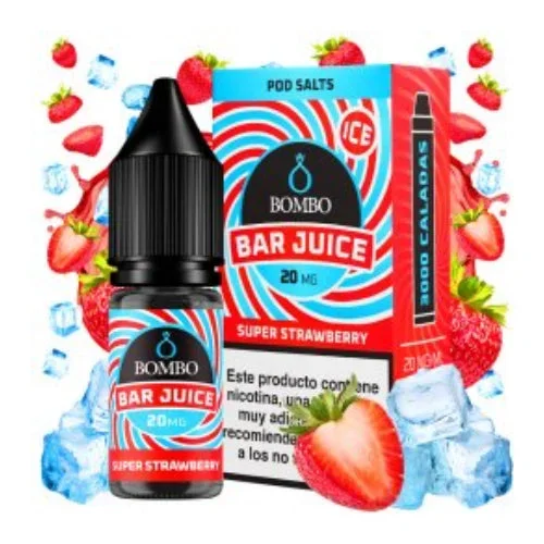 Super Strawberry Ice 10ml (Sals de nicotina) (Bar Juice by Bombo)