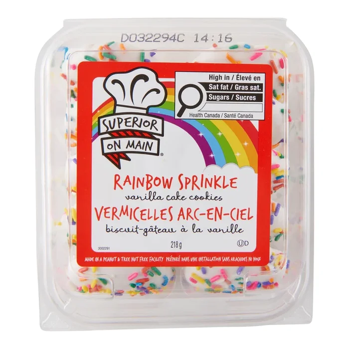 Superior On Main Rainbow Sprinkle Vanilla Cake Cookies, 10-Pack