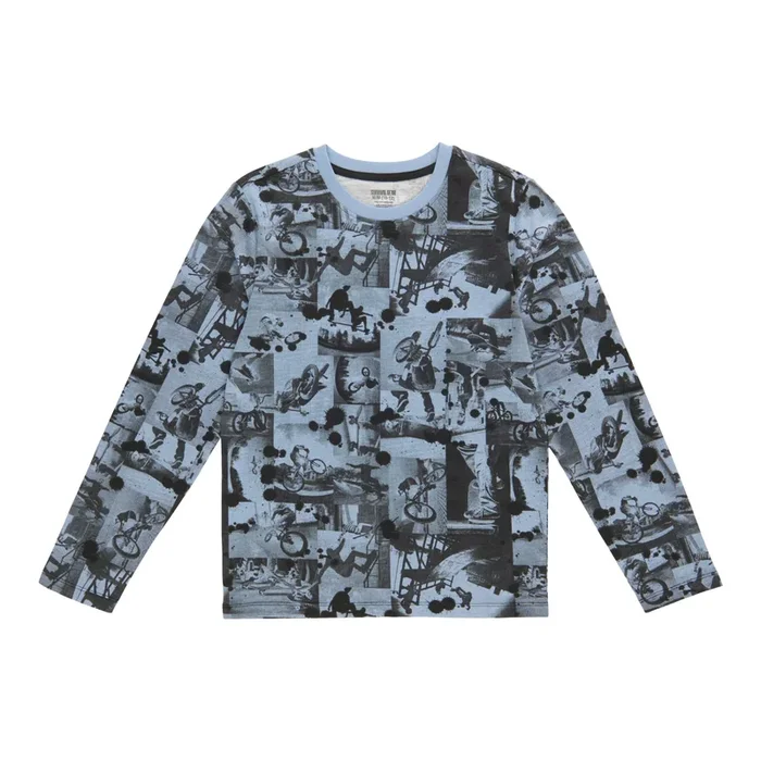 SURVIVAL GEAR Boys’ Varsity Printed Long Sleeve Tee