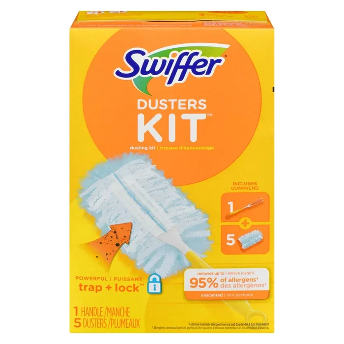 Swiffer Multi-Surface Cleaning Unscented Dusters with Handle, 5-Pack