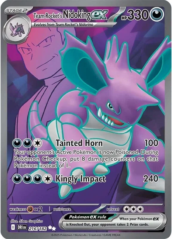 Team Rocket’s Nidoking ex (216/182) (DRI)