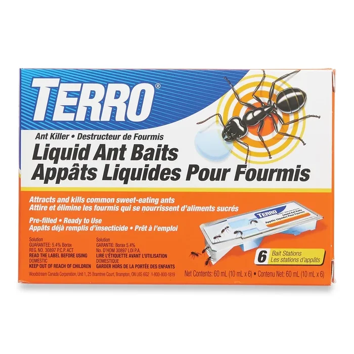 TERRO Pre-Filled Liquid Ant Baits, 60-mL, 6-Pack
