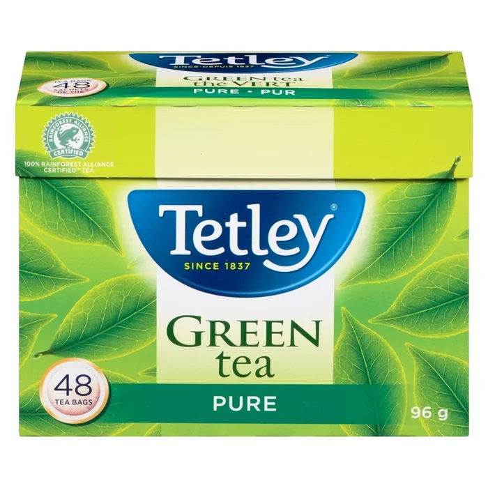Tetley Green Tea Pure, 48-Tea Bags, 96-g
