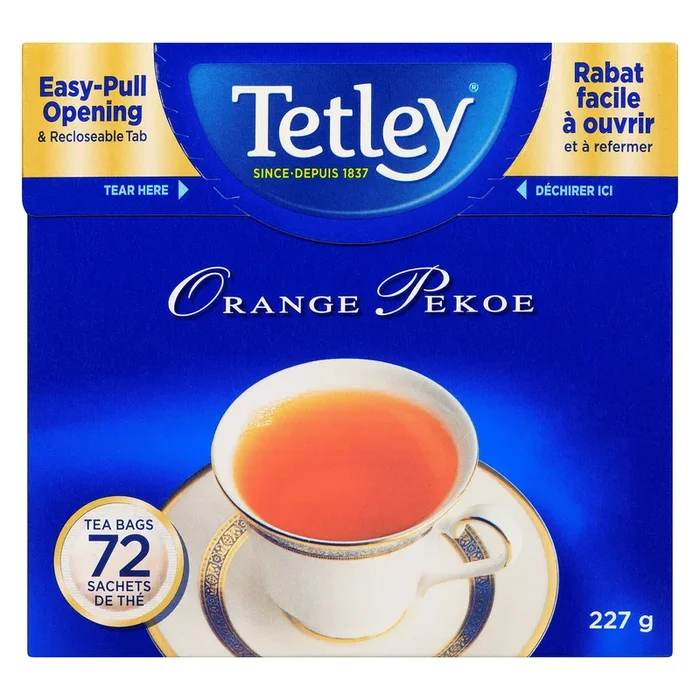 Tetley Orange Pekoe Tea, 72-Pack