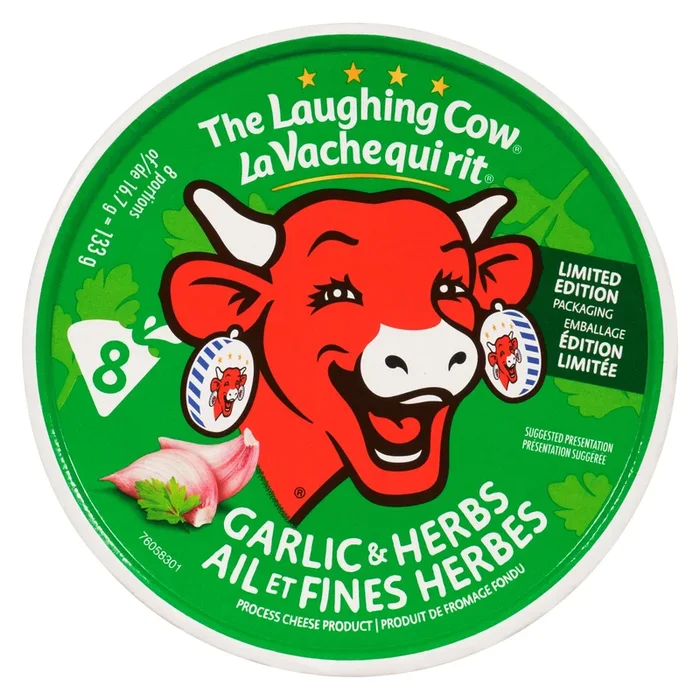 The Laughing Cow Process Cheese Product Garlic & Herbs, 133 g