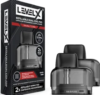 The Level X Refillable Dual Coil Open Pod 2pk