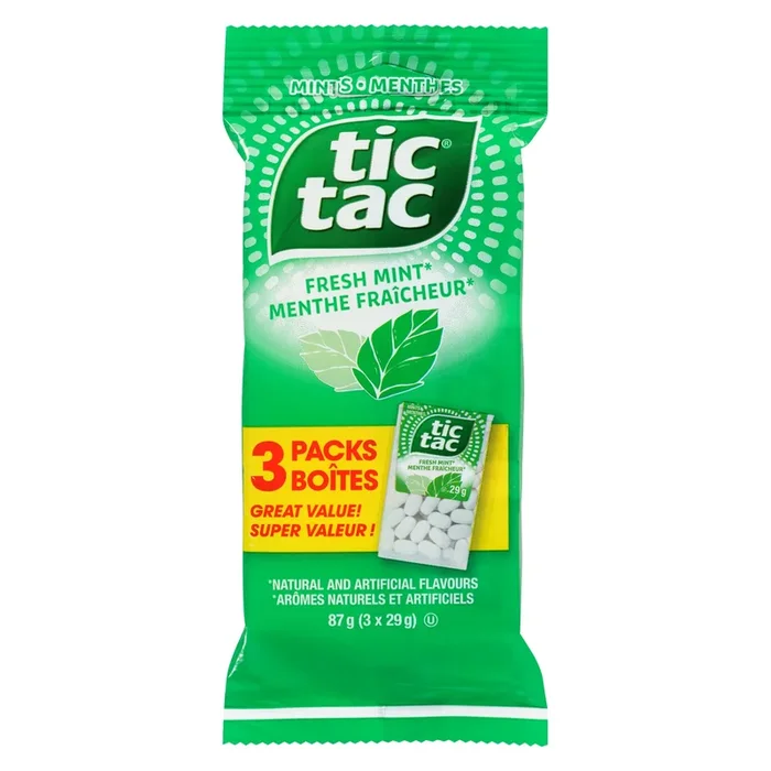 Tic Tac Fresh Mint, 3-Pack, 29-g