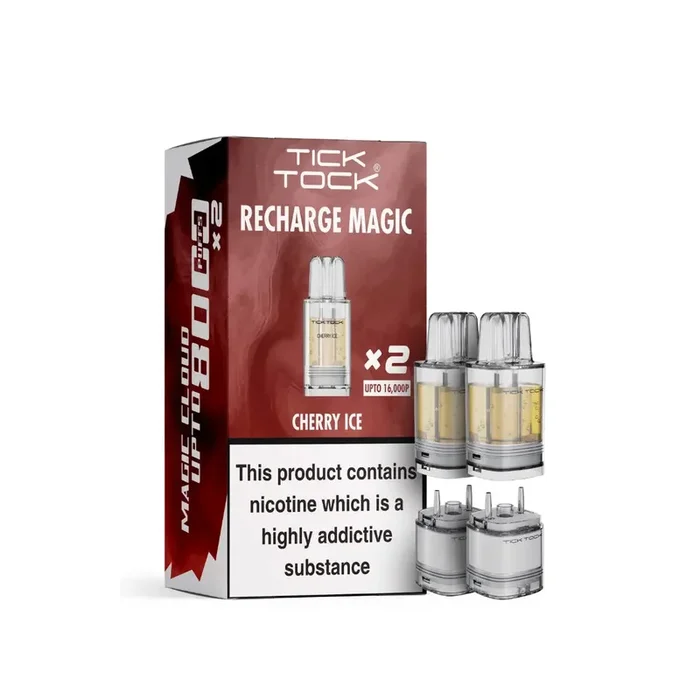 Tick Tock Magic 8000 Cherry Ice Refill Pods