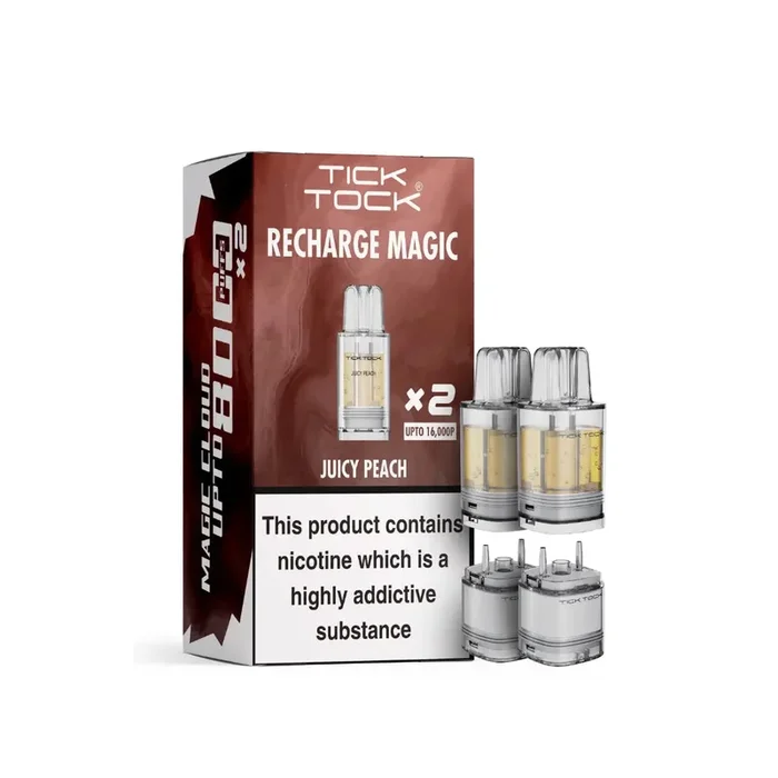 Tick Tock Magic 8000 Juicy Peach Refill Pods