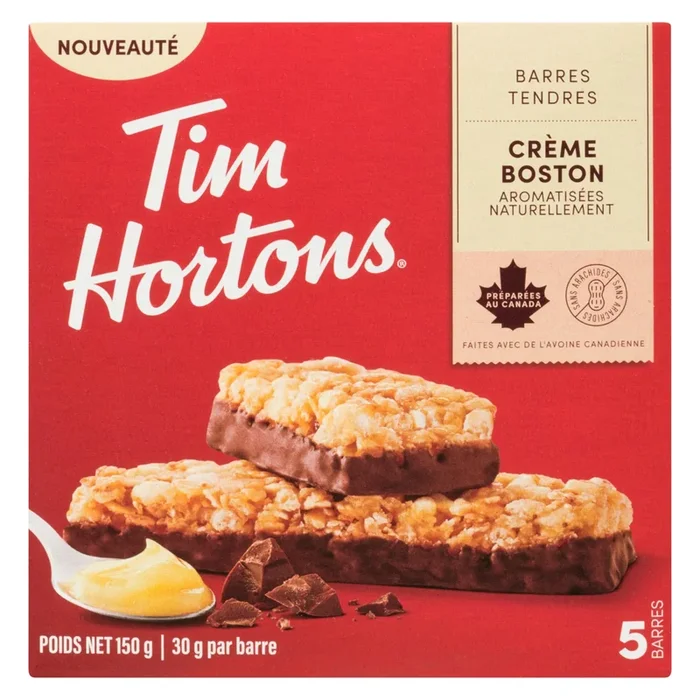 Tim Hortons Boston Cream Chewy Granola Bars, 5-Pack, 150-g