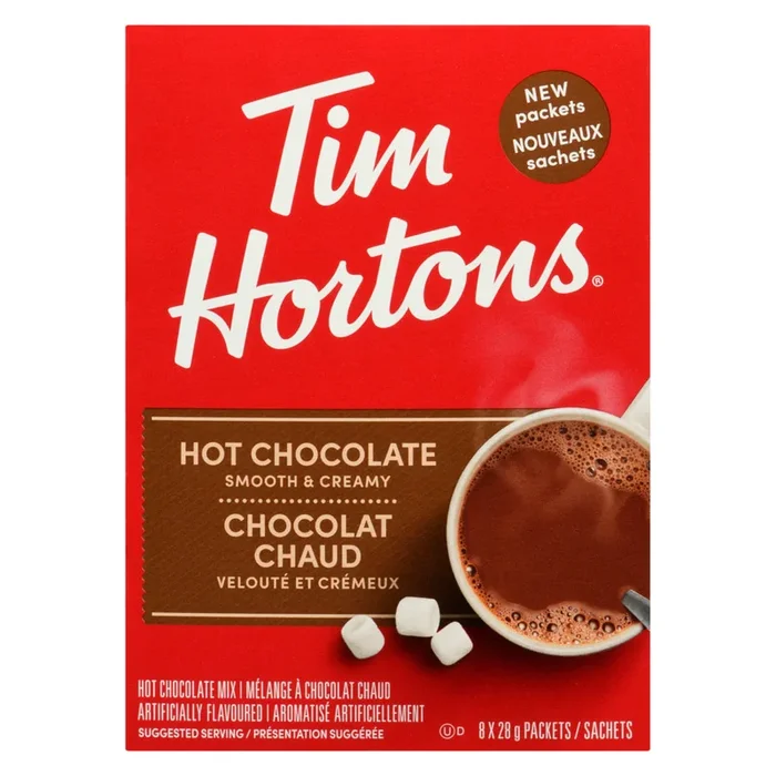Tim Hortons Hot Chocolate Mix, 8-Pack, 28 g