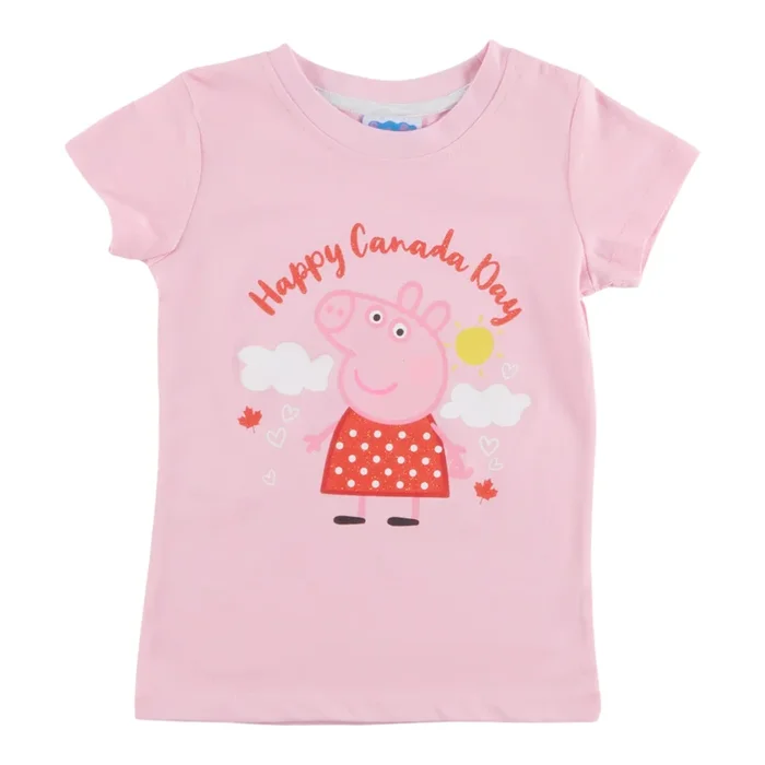 Toddler Girls’ Licensed Cotton Canada Day T-Shirt