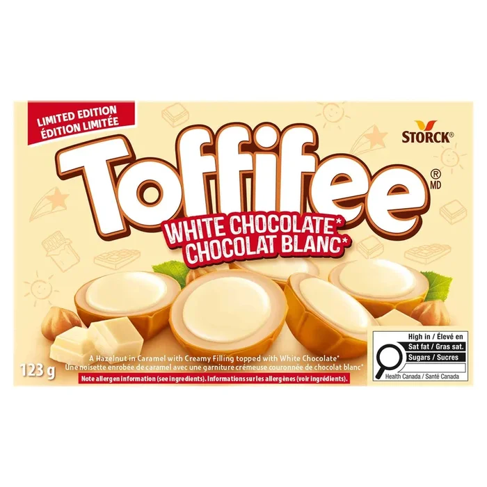 Toffifee a Hazelnut in Caramel with Creamy Filling Topped with White Chocolate, 15 Pieces, 123 g
