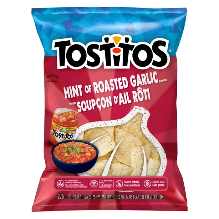 Tostitos Hint of Roasted Garlic Corn Chips, 275-g