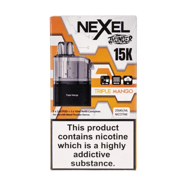 Triple Mango Thunder 15k Prefilled Pod + Refill by Nexel