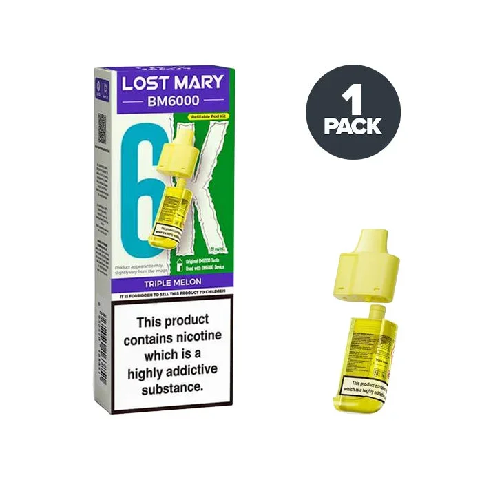 Triple Melon Lost Mary BM6000 Refill Pack