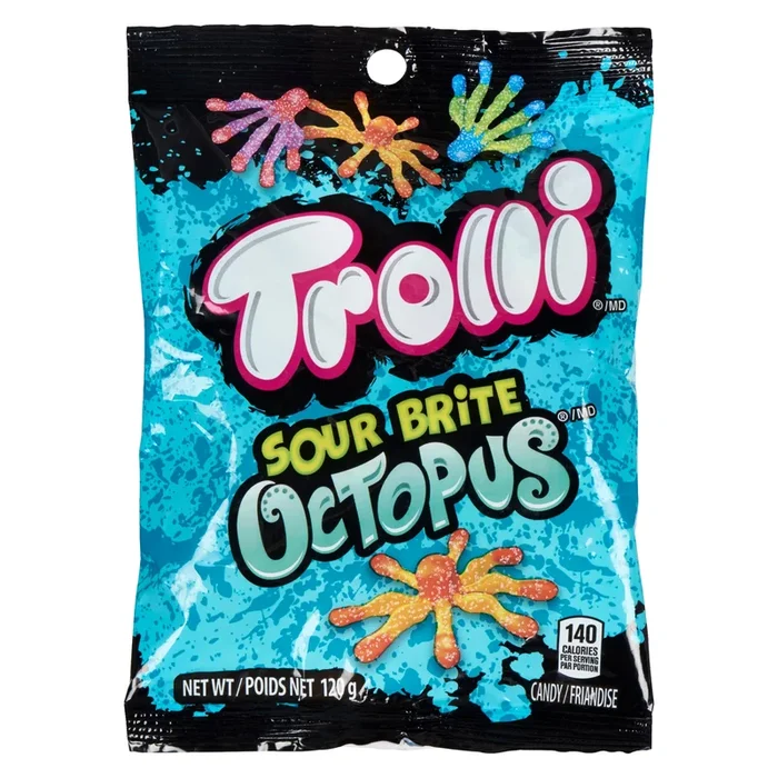 Trolli Sour Brite Octopus Friandise 120 g