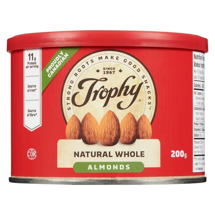Trophy Natural Whole Almonds – 200g