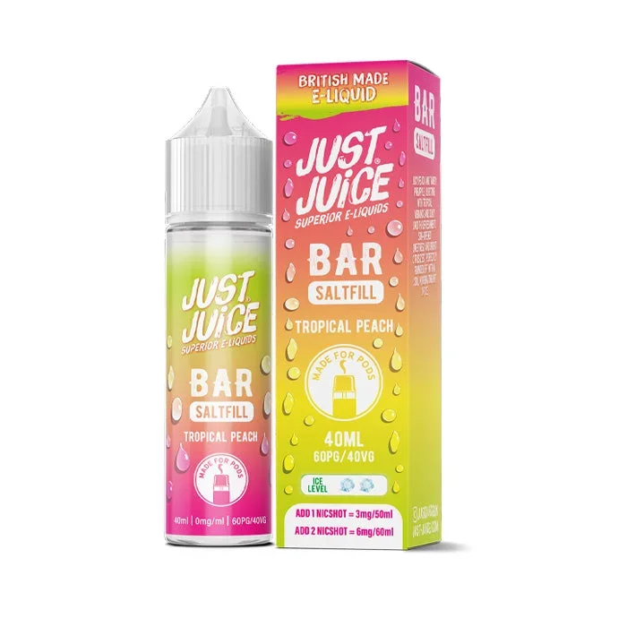 Tropical Peach 40ml Saltfill E-Liquid by Just Juice Bar