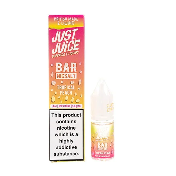 Tropical Peach Bar Nic Salt E-Liquid by Just Juice