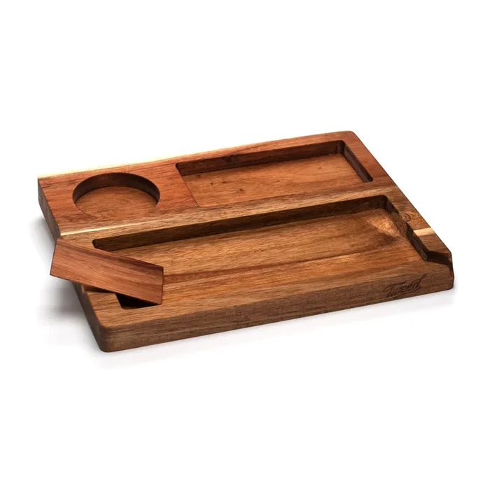 Tweed Wood Tray Organizer with scraper
