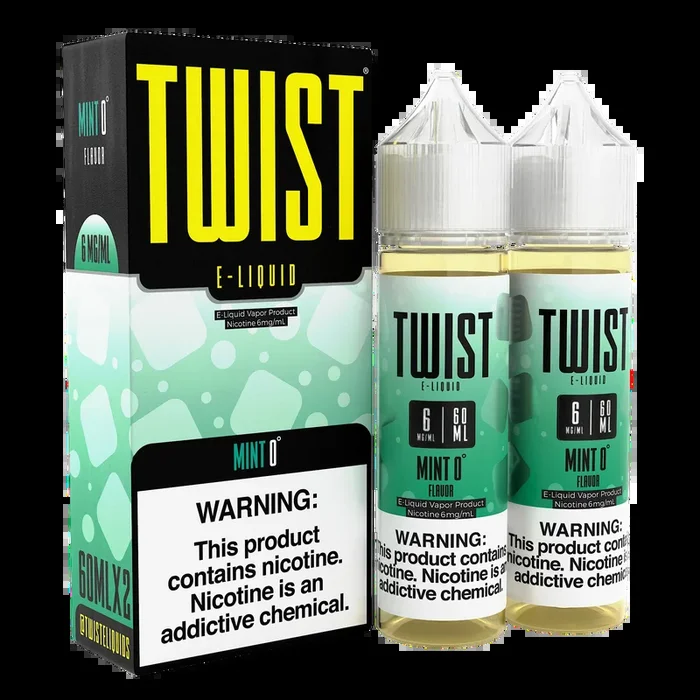 TWIST E-Liquid – Mint 0° – 120ML E-Liquid (Twin 60ML Pack)
