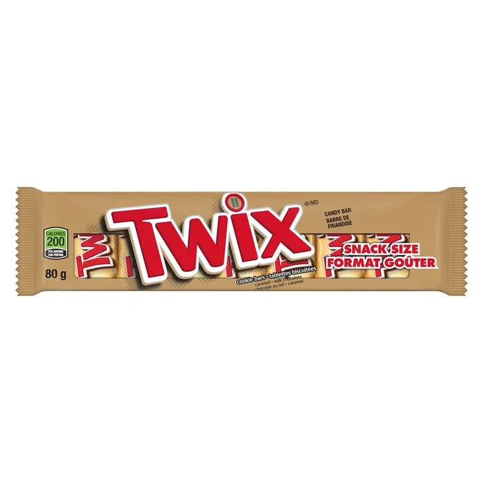 Twix Candy Bar Snack Size, 80 g
