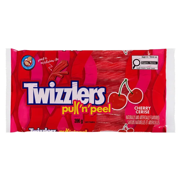 Twizzlers Pull ‘n’ Peel Friandise Cerise, 396 g