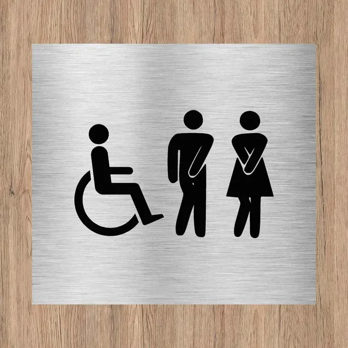 Unisex Disabled Toilet Sign Sq
