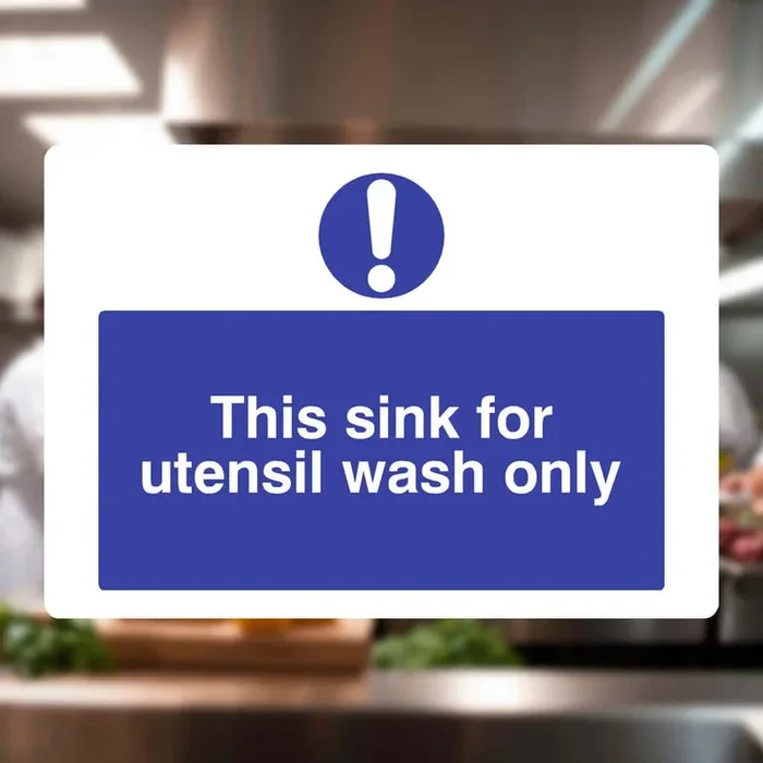 Utensil-Wash Only Sink Sign
