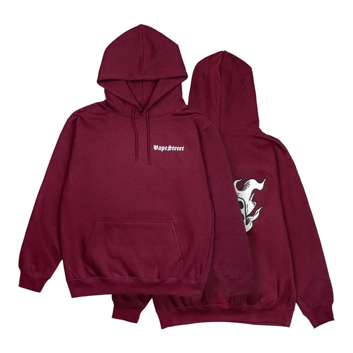 Vape Street Burgundy Fire Dice Hoodie