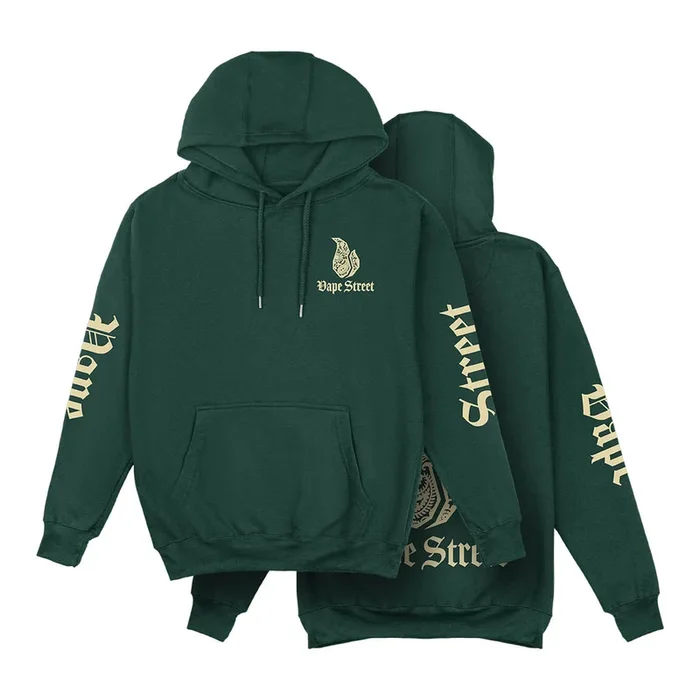 Vape Street Green Gold Paisley Hoodie