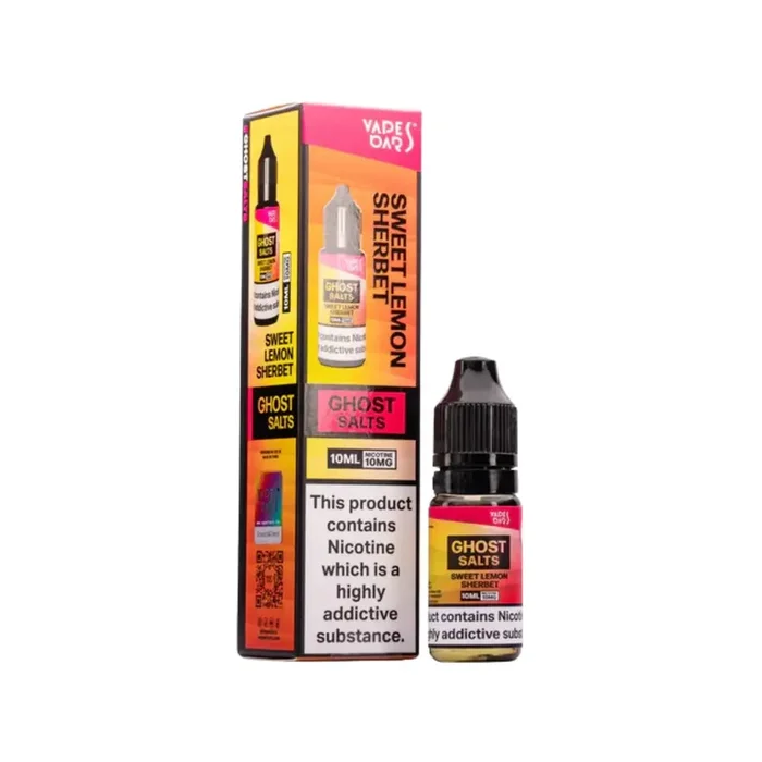 Vapes Bars Ghost Sweet Lemon Sherbet 10ml Nic Salt E-liquid