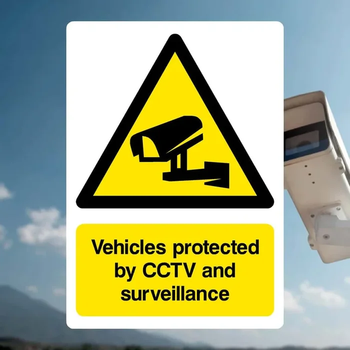 Vehicles CCTV Sign