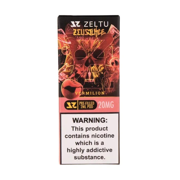 Vermilion X3 Zeus Juice Prefilled Pods by Zeltu