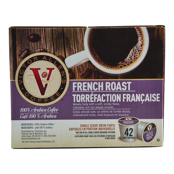 Victor Allen French Roast Keurig Coffee Pods 42pk. – 420g
