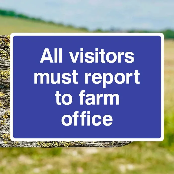 Visitors Farm Office Sign