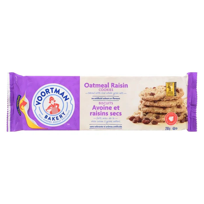 Voortman Bakery biscuits avoine et raisins secs, 210 g
