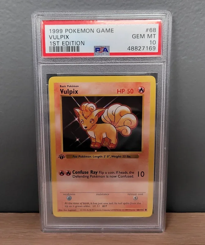 Vulpix – Base Set Shadowless 1st Edition: PSA 10